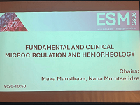 ევროპის მიკროცირკულქციის საზოგადოების საერთაშორისი კონფერენცა ESM2025